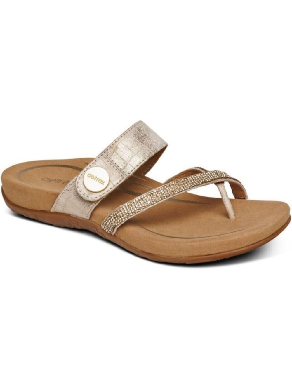 Comfortable Adjustable Slide Sandals for Women - Memory Foam, Arch Support, Pain